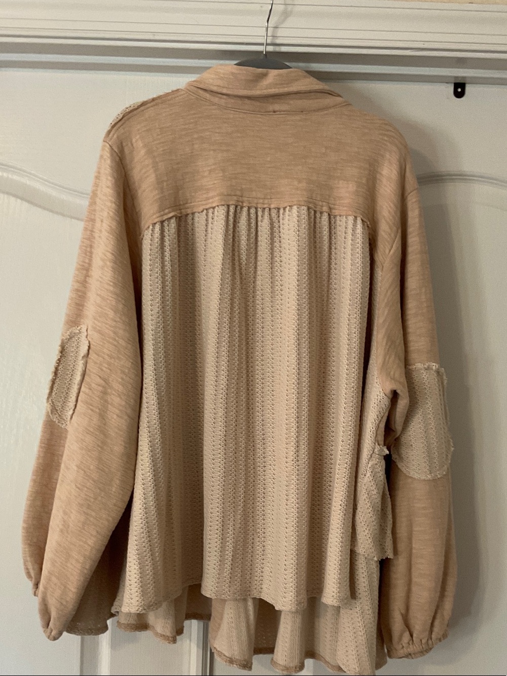 POL Beige Layered Ruffle Utility Jacket - Picture 2 of 2